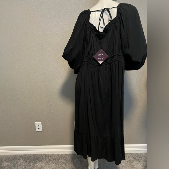 🖤 Ava & Viv Women's Plus Size Long Sleeve Dress - Picture 6 of 12